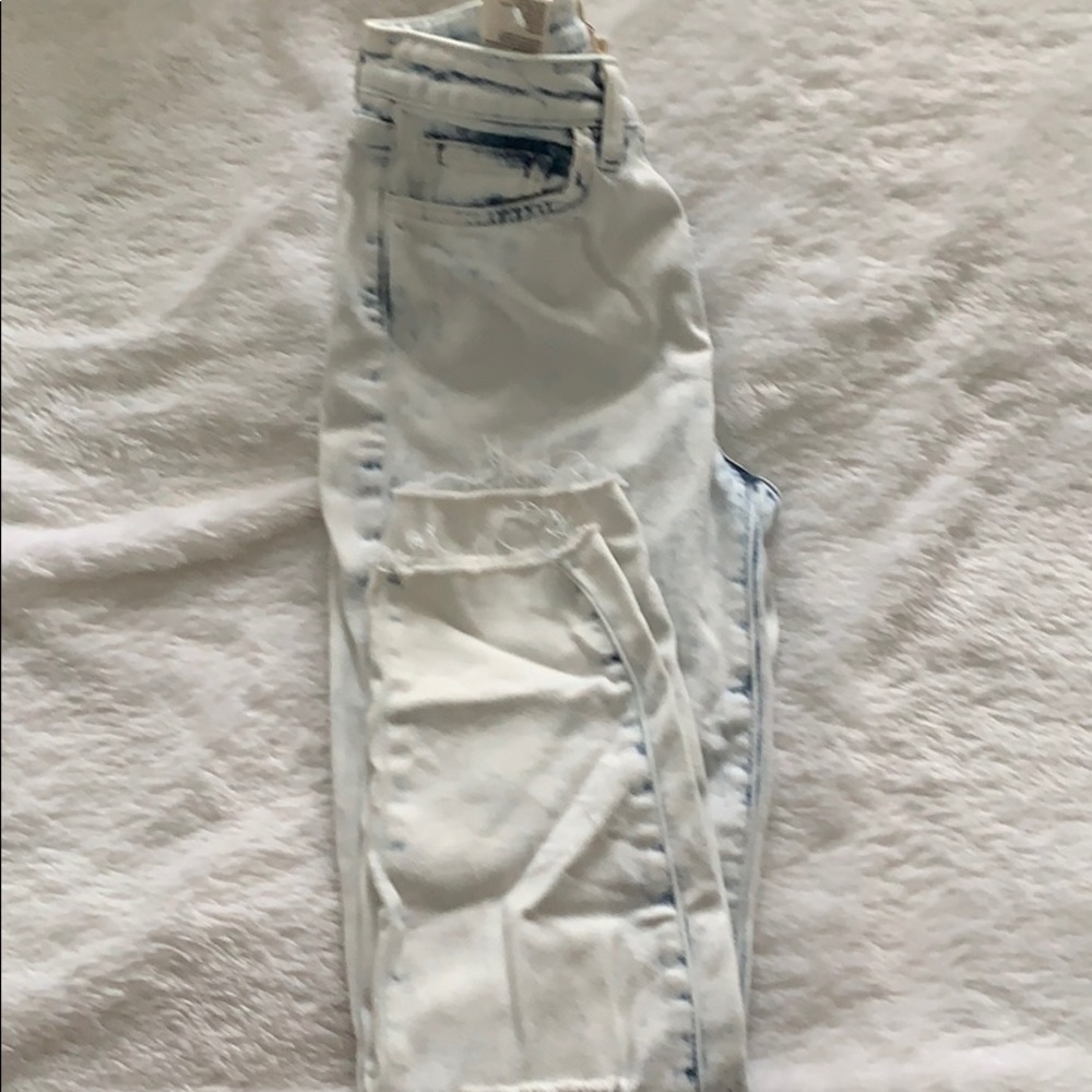 L’Agence distressed acid wash jean